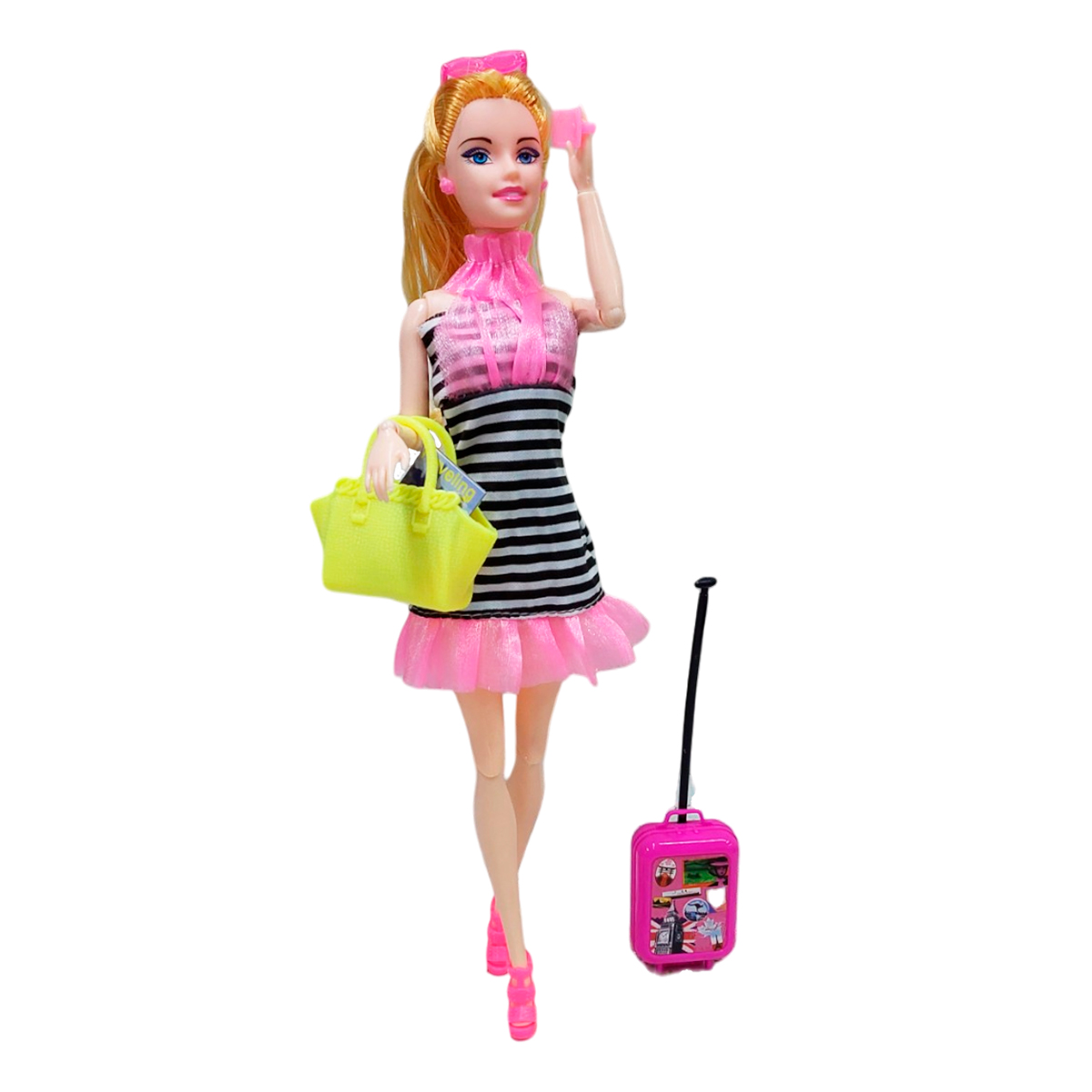 Miniatura 7 de Muñeca Articulada Viajera Collar HB041